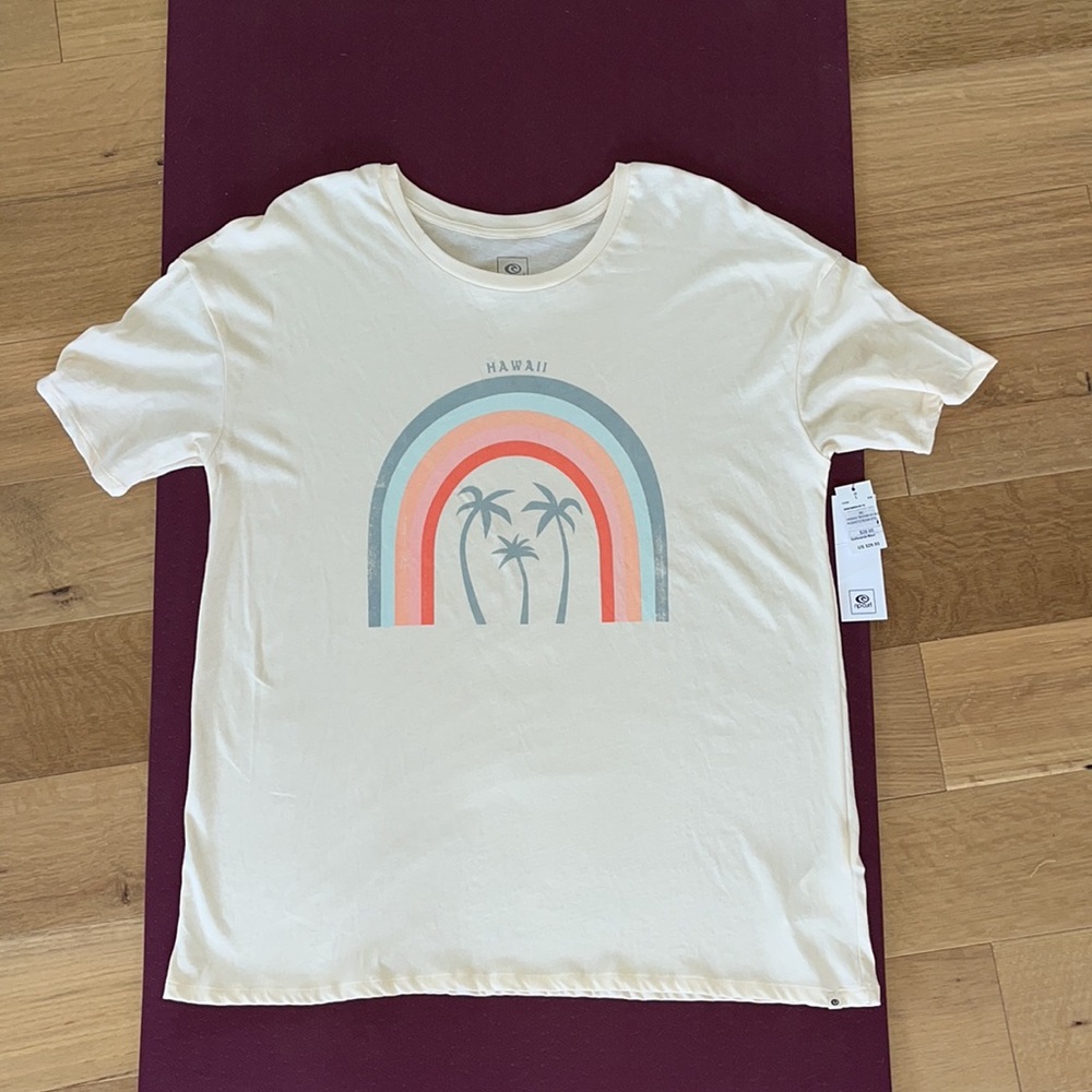 NWT Hawaii Rainbow Boy Tee Off White